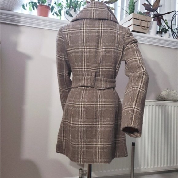 COSTA BLANCA-Canada- Plaid Peacoat- Size 4 (Wool Blend) - Picture 3 of 11
